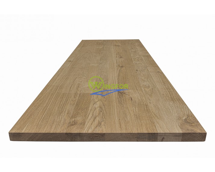 Blat stołu 100x150x3,5 cm, lity dąb amerykański, surowy, o szerokości 100 cm, długości 150 cm i grubości 3,5 cm