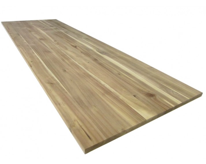 Blat drewniany Solid 65x244x3,8 cm, akacja azjatycka, surowy, o szer. 65 cm, dł. 244 cm i gr. 3,8 cm.
