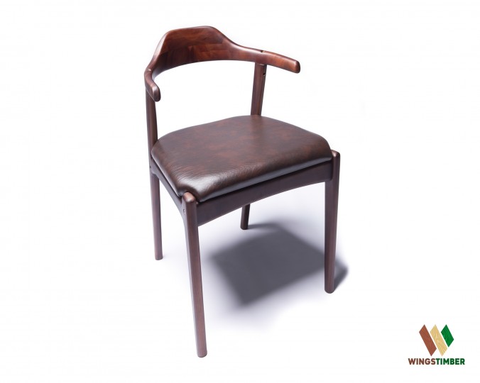 Krzesło z akacji azjatyckiej, lakierowany PU kolorem Brown (w kierunku Light Walnut)