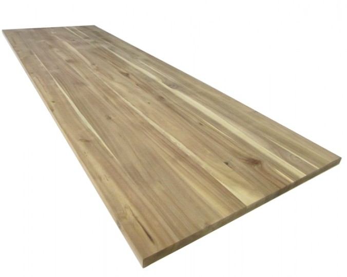 Blat drewniany Solid 64x200x2,2 cm, akacja azjatycka, surowy, o szer. 64 cm, dł. 200 cm i gr. 2,2 cm.